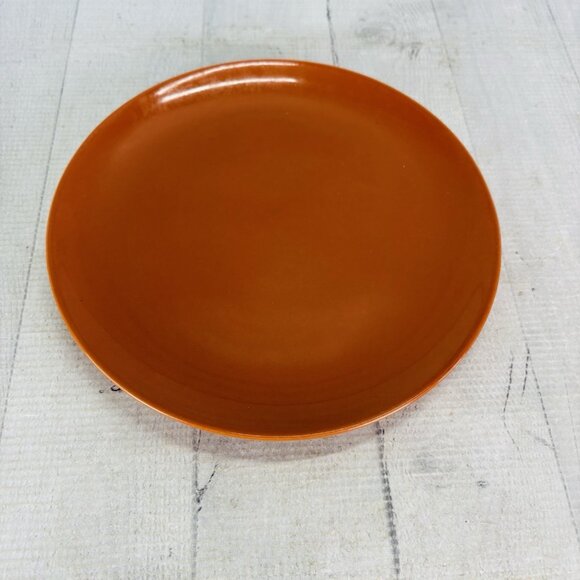 Ikea of Sweden 15199 BURNT ORANGE Stoneware Round Salad Lunch Plates Set of 3 - Picture 2 of 14
